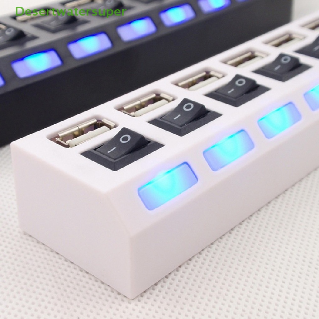 Bộ Chia 7 Cổng USB 2.0 Kèm Công Tắc ON / OFF Siêu Tiện Lợi Dành Cho Máy Tính