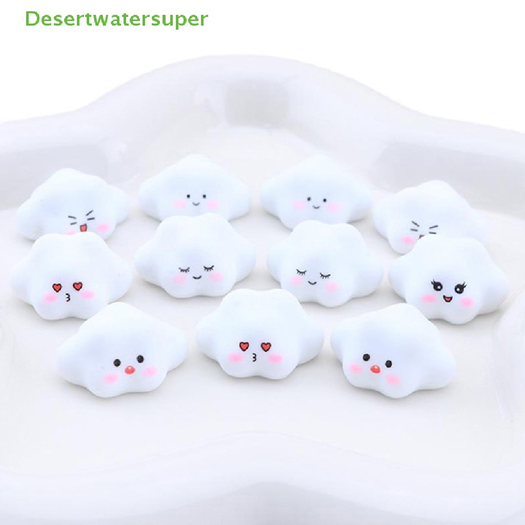 Dsvn Set 10 Tượng Nhựa Hoạt Hình Đám Mây Dạ Quang Nghệ Thuật Thủ Công Trang Trí Đáng Yêu