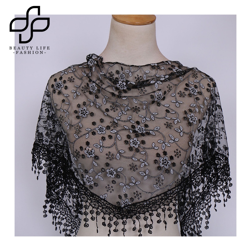 Khăn Choàng Ren Rỗng Mềm Mại Thời Trang Đi Biển Mùa Hè Cho Nữ