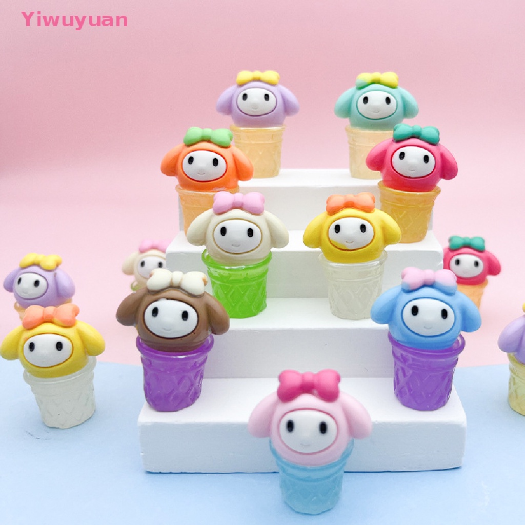 < Yiwuyuan > Set 10 Phụ Kiện Trang Sức Điện Thoại Di Động Hình Que Kem Sanrio Dạ Quang Diy Mới