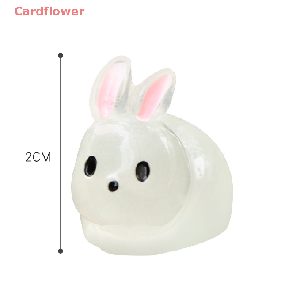 5 Thỏ Trắng Mini Phát Quang Trang Trí Tiểu Cảnh Mới