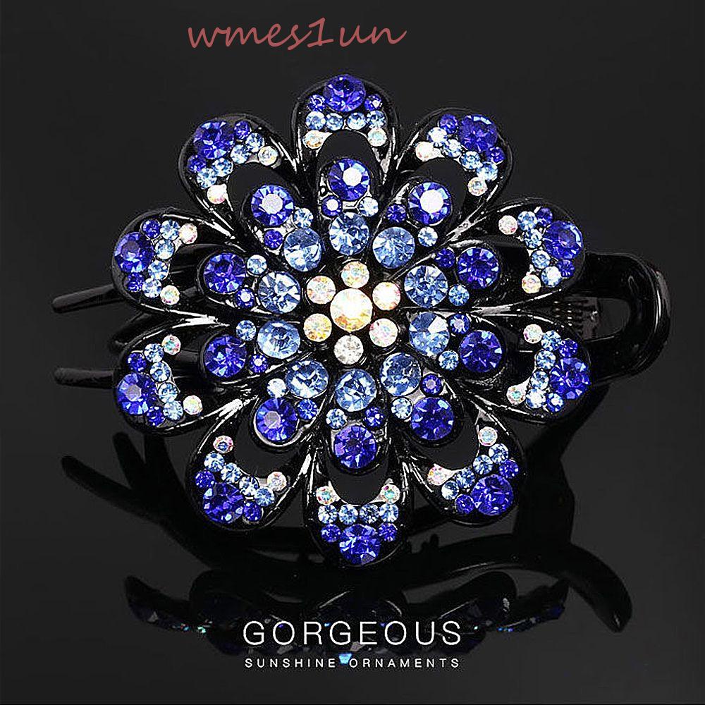 Kẹp Tóc Nhựa Hình Chữ U Họa Tiết Hoa Phong Cách Hàn Quốc WMES15H