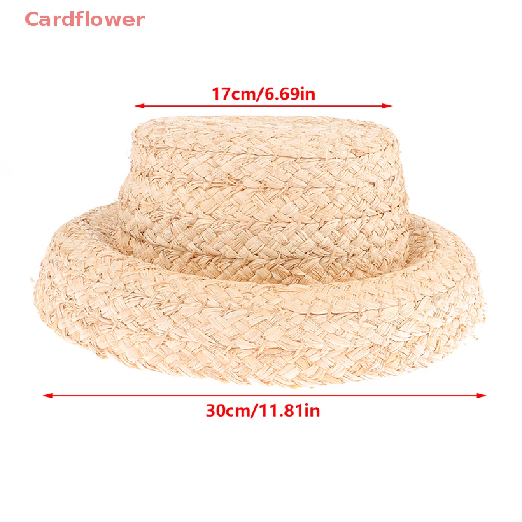 < Cardflower > Mũ Rơm Dệt Tay Phong Cách Raffia Cổ Điển Chống Nắng Cho Bé Trai Và Bé Gái Mới