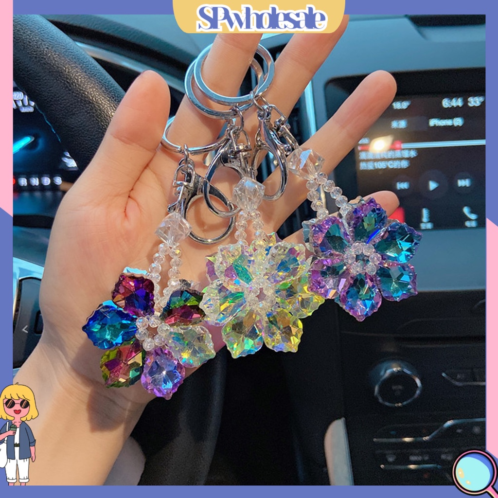 <SPwholesale> Giá Đỡ Chìa Khóa Hình Bông Tuyết Pha Lê Ba Chiều Trang Trí Xe Hơi Thân Thiện Với Môi Trường