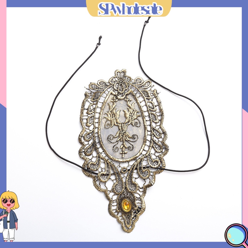 <SPwholesale> 1 Đôi Găng Tay Ren Hoa Xuyên Thấu Hóa Trang Halloween Cho Người Lớn