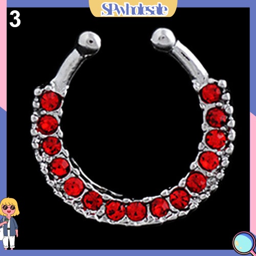 &lt;SPwholesale&gt; Khuyên Mũi Không Xỏ Hình Chữ U Pha Lê Gợi Cảm