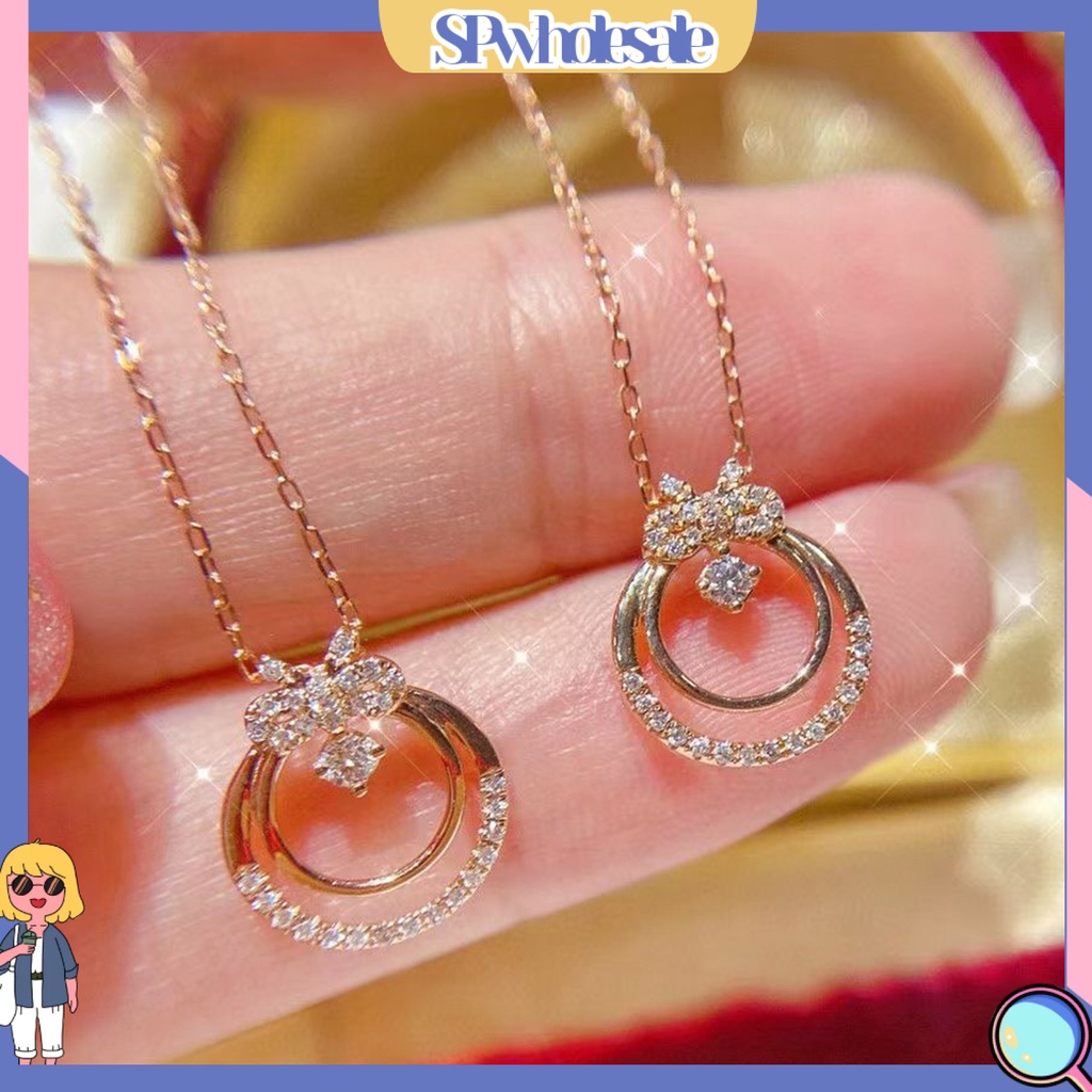 &lt;SPwholesale&gt; Vòng cổ Mặt Tròn Có Thể Điều Chỉnh Thời Trang Dự Tiệc Cho Nữ