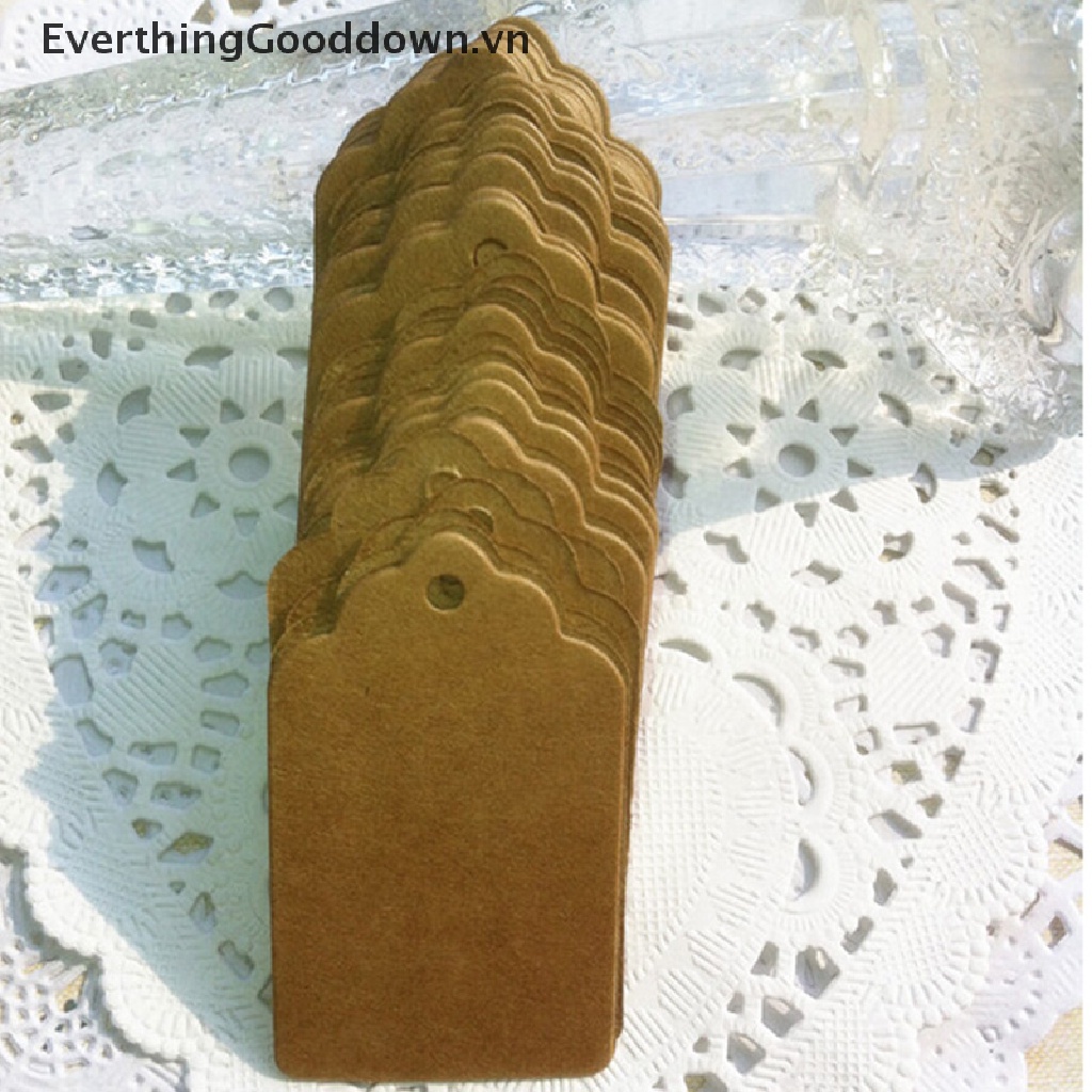 Set 100 Thẻ Giấy Nâu Dùng Để Treo Quà Sinh Nhật