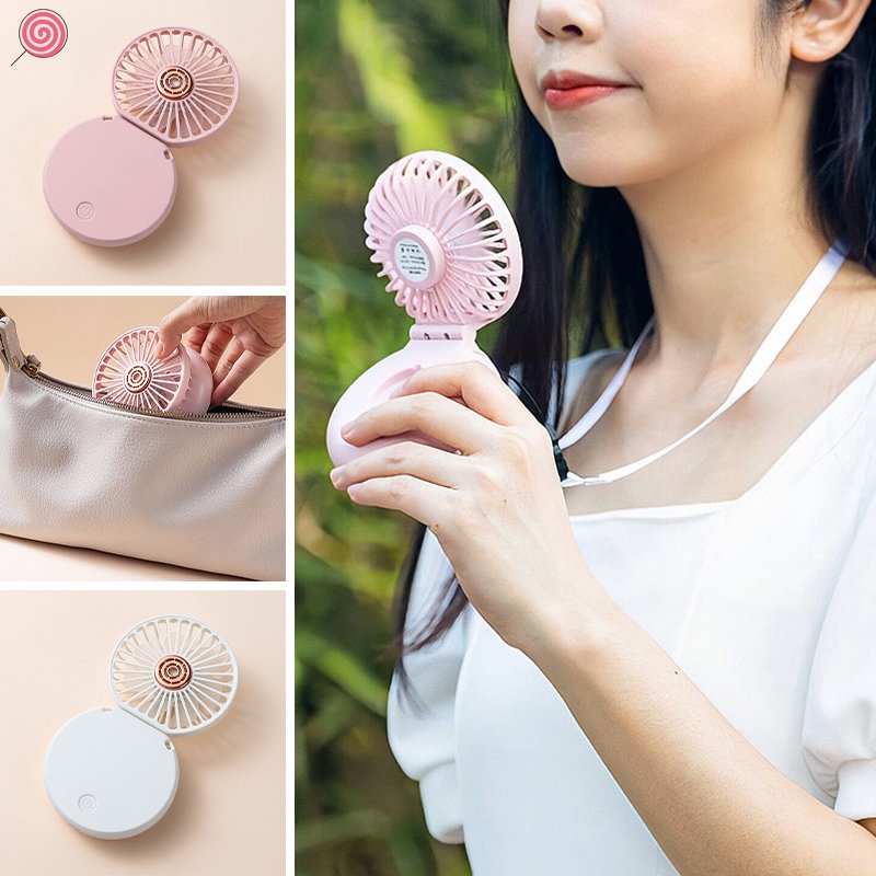 Quạt Làm Mát Thiết Kế Đeo Cổ Nhỏ Gọn Đa Năng Sạc USB Tiện Dụng Cho Hoạt Động Thể Thao Ngoài Trời HSU