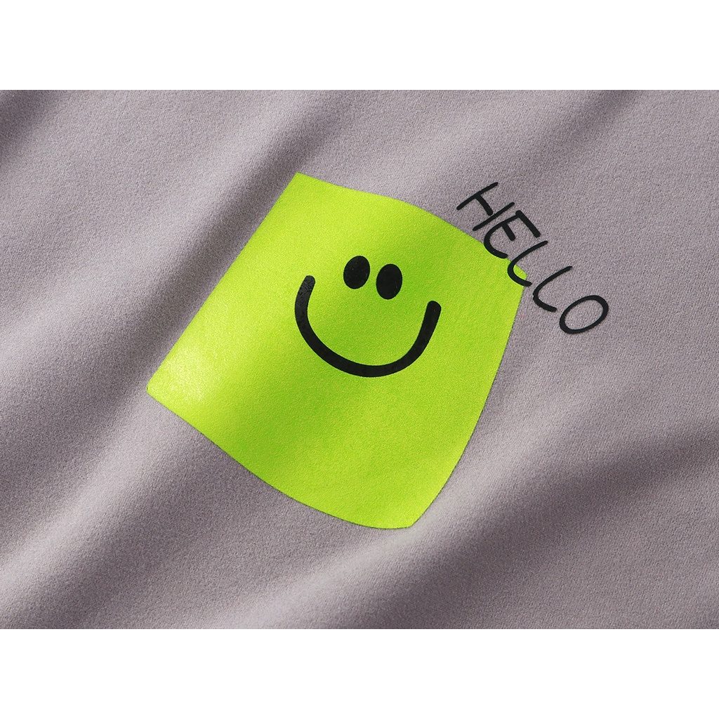 Áo Thun Tay Dài In Hình Mặt Cười Dễ Phối Đồ Cho Bé Hzffc0117