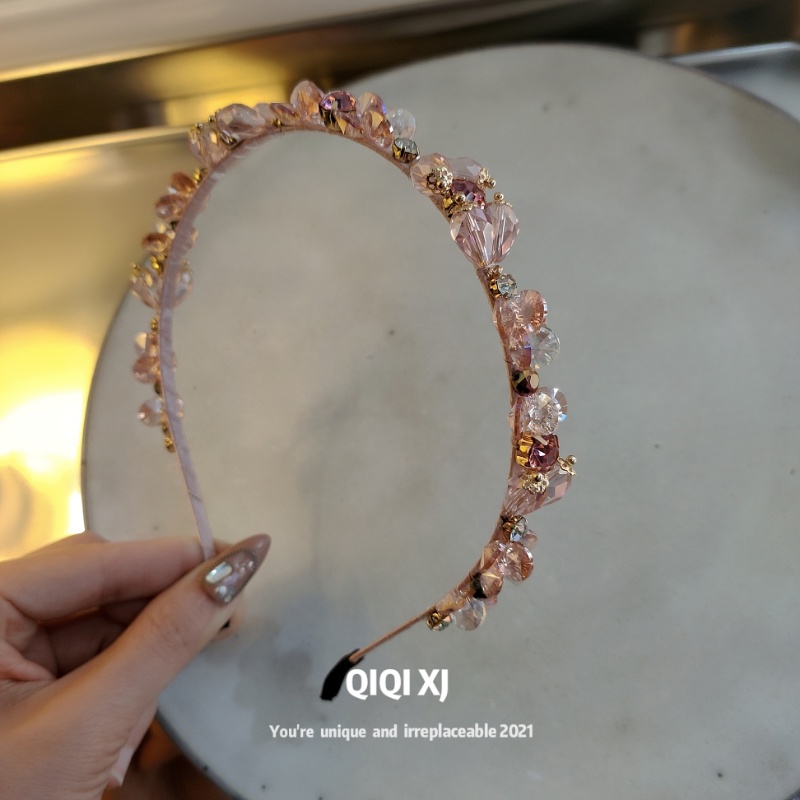 Kẹp Tóc Đính Đá Pha Lê Phong Cách Retro Hàn Quốc Cho Nữ