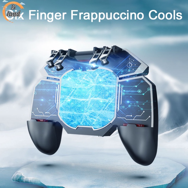 Tay Cầm Điều Khiển Chơi Game Điện Thoại 6 Ngón Có Quạt Tản Nhiệt