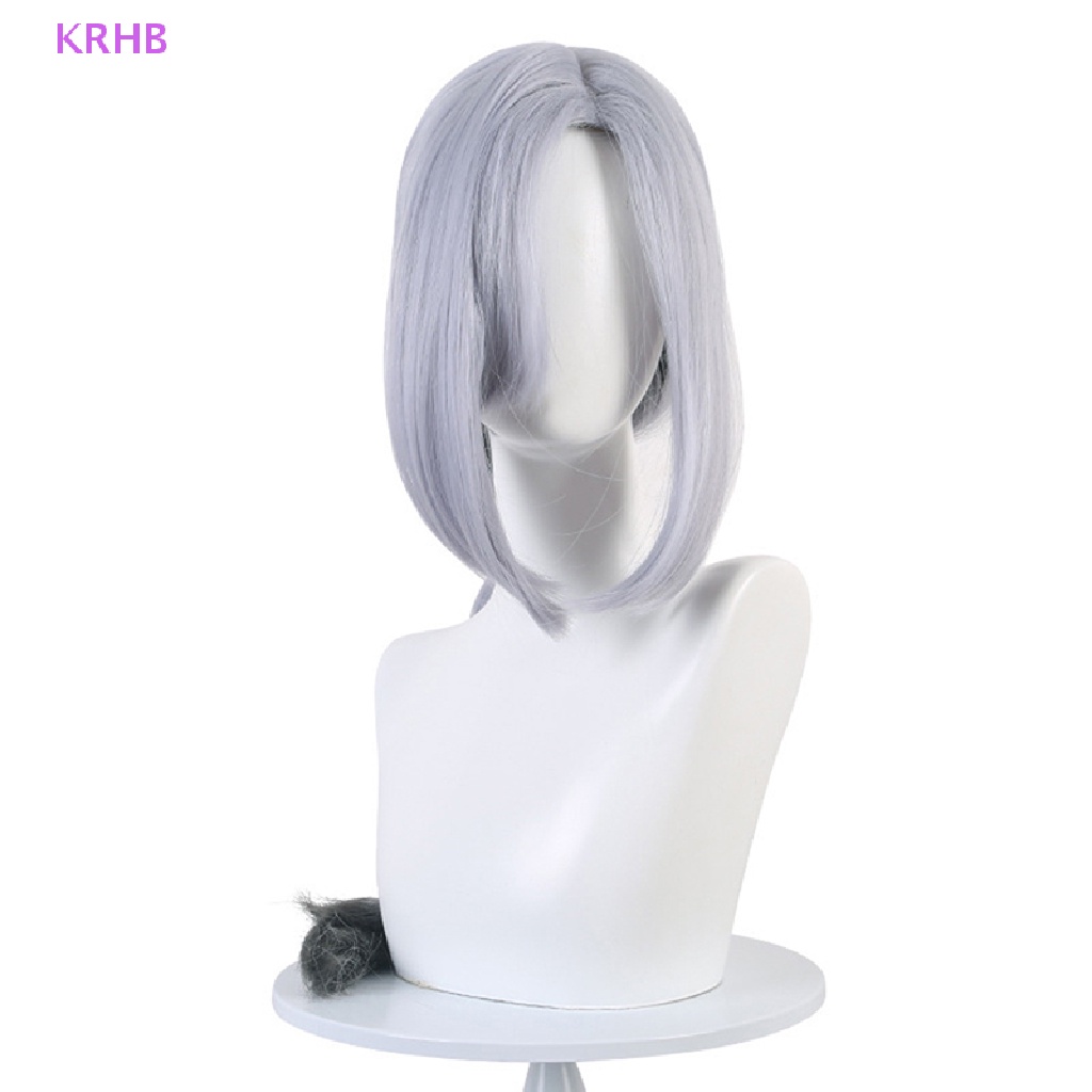 Tóc Giả Thắt Bím Dài 80cm Màu Trắng Xanh Hóa Trang Nhân Vật Game Genshin Va Chạm Shenhe Mới