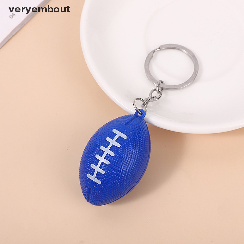 Ut Mới Lạ Móc Khóa Thể Thao Mặt Bóng Bầu Dục Sáng Tạo n