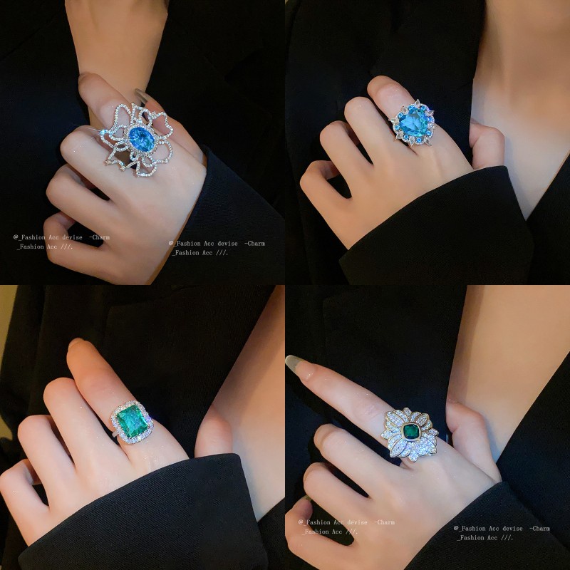 1 Nhẫn Hở Hình Hoa Đính Đá Zircon Sang Trọng