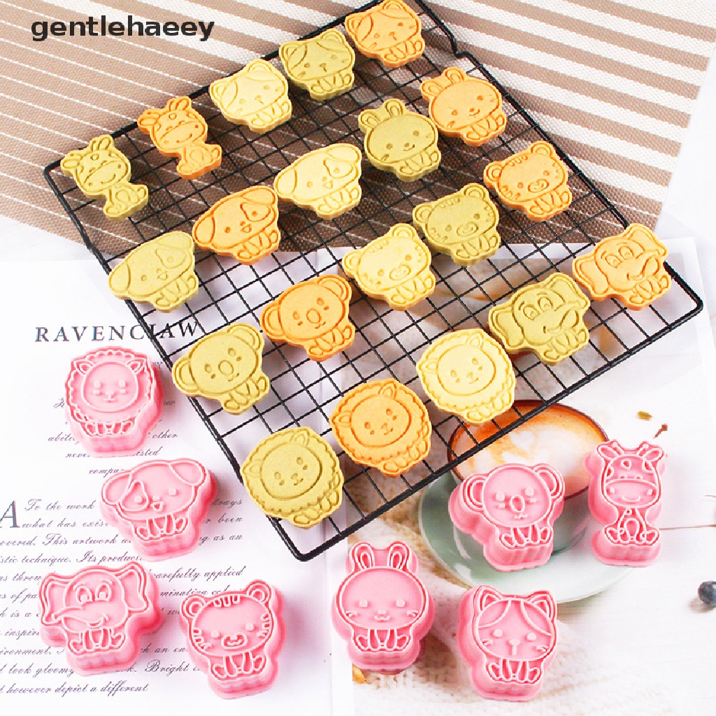 Bộ 8 Khuôn Nhựa Làm Bánh Quy Hình Động Vật Xinh Xắn