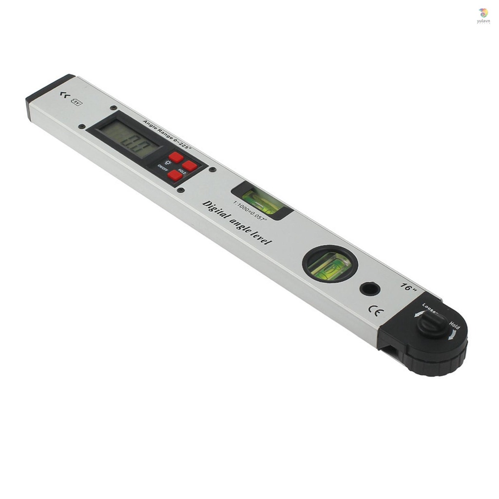 Thước Đo Góc Kỹ Thuật Số LCD 16-inch 225 Độ Bằng Hợp Kim Nhôm Chuyên Dụng Làm Mộc