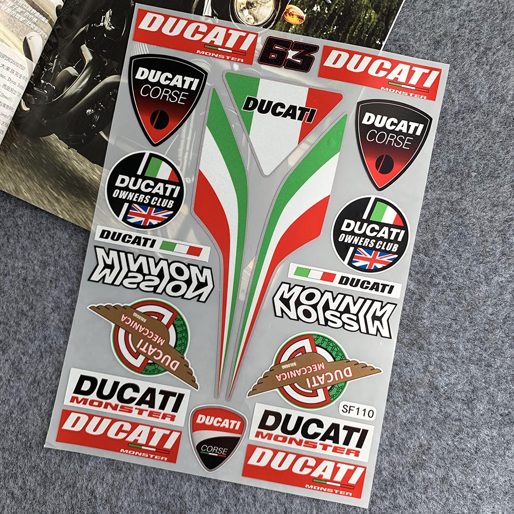 Miếng Dán Phản Quang Chống Thấm Nước Trang Trí Xe Mô Tô Ducati821 / 899 / 939 / 1200