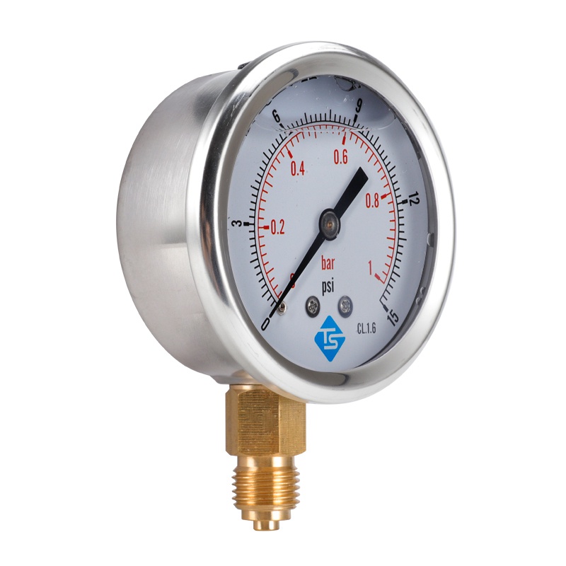 Đồng hồ đo áp suất thấp TS 0-1Bar 0- 15PSI 1 '4 inch 68mm Quay số Công cụ đo áp suất nước thủy lực áp kế
