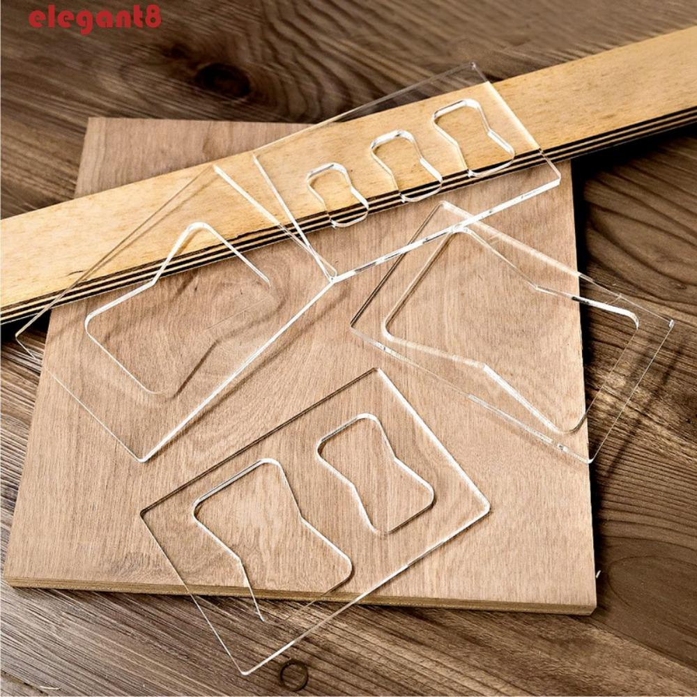 Set 3 Thước Đo Cắt Gỗ Trong Suốt Hình Bướm Thanh Lịch