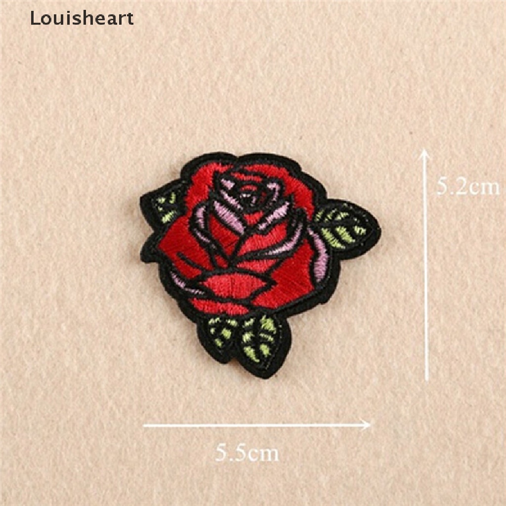 Bộ 11 Sticker Ủi Thêu Hình Hoa Hồng Louisheart TFG