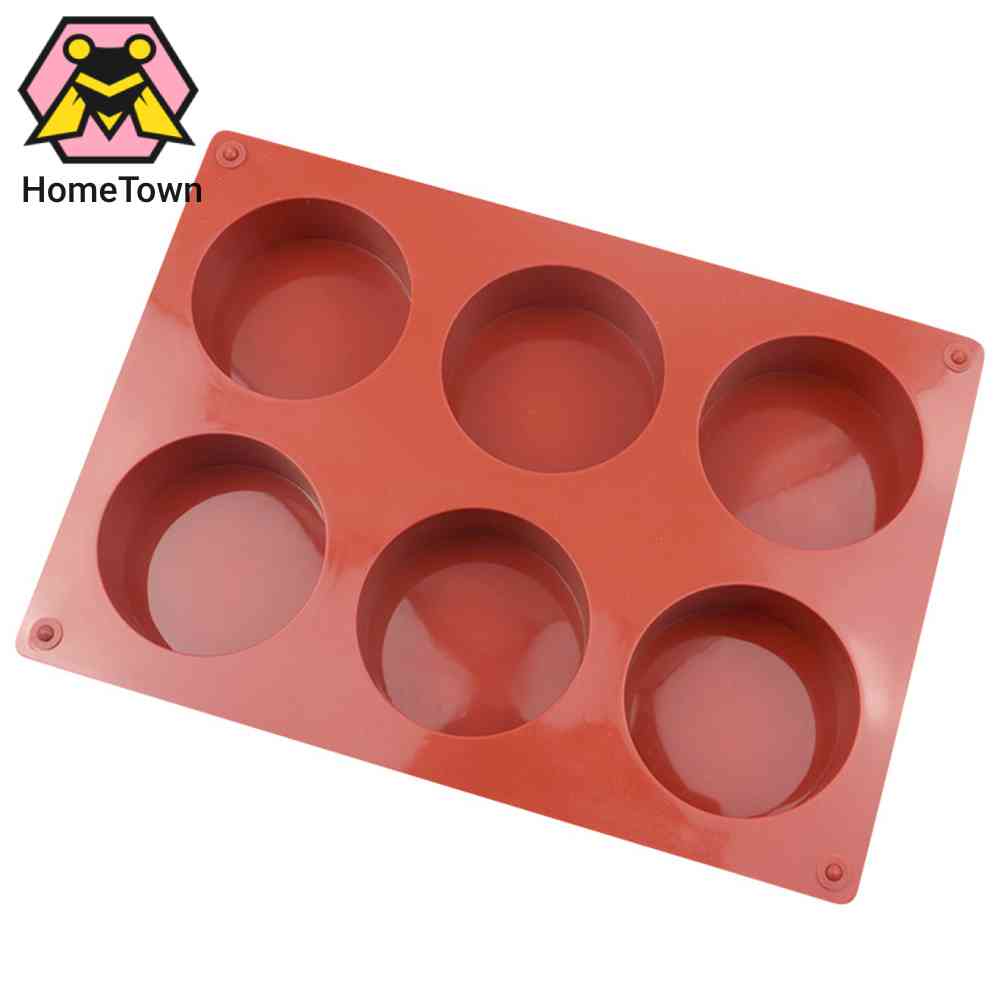 Khuôn Silicone Tròn 6 Ngăn Làm Bánh Mousse & Socola DIY