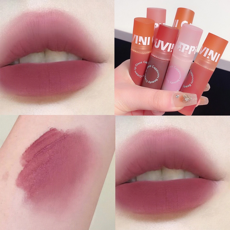 Set 3 Thỏi Son Kem Tông Nhung Lì Cappuvini