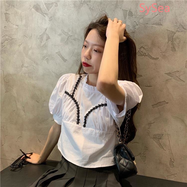 Áo Kiểu Tay Phồng Phong Cách Pháp Thanh Lịch Cho Nữ