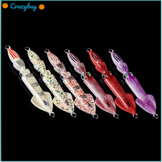 Cr Mồi Câu Cá Giả Hình Con Mực 3d Phát Quang 150g