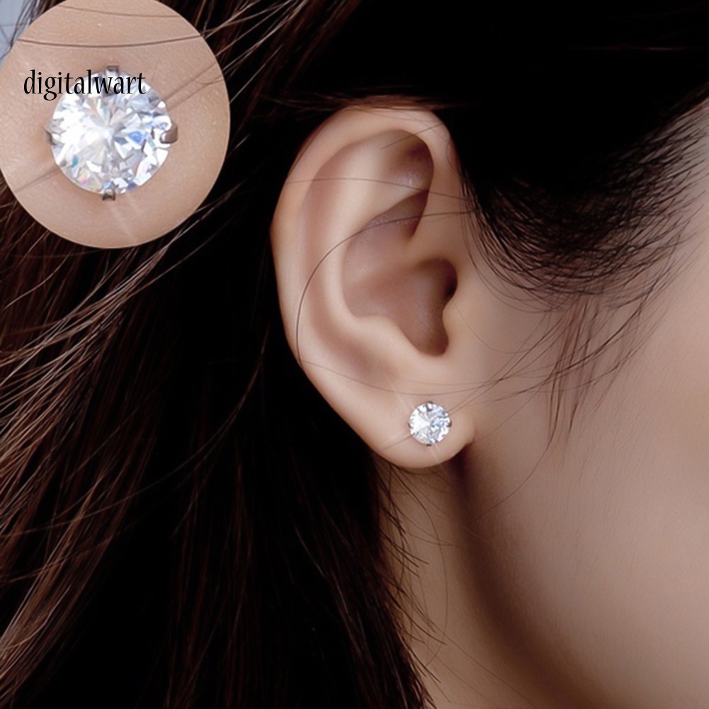 Kỹ Thuật Số| Bông Tai HợP Kim DạNg TròN ĐíNh Đá ThờI Trang