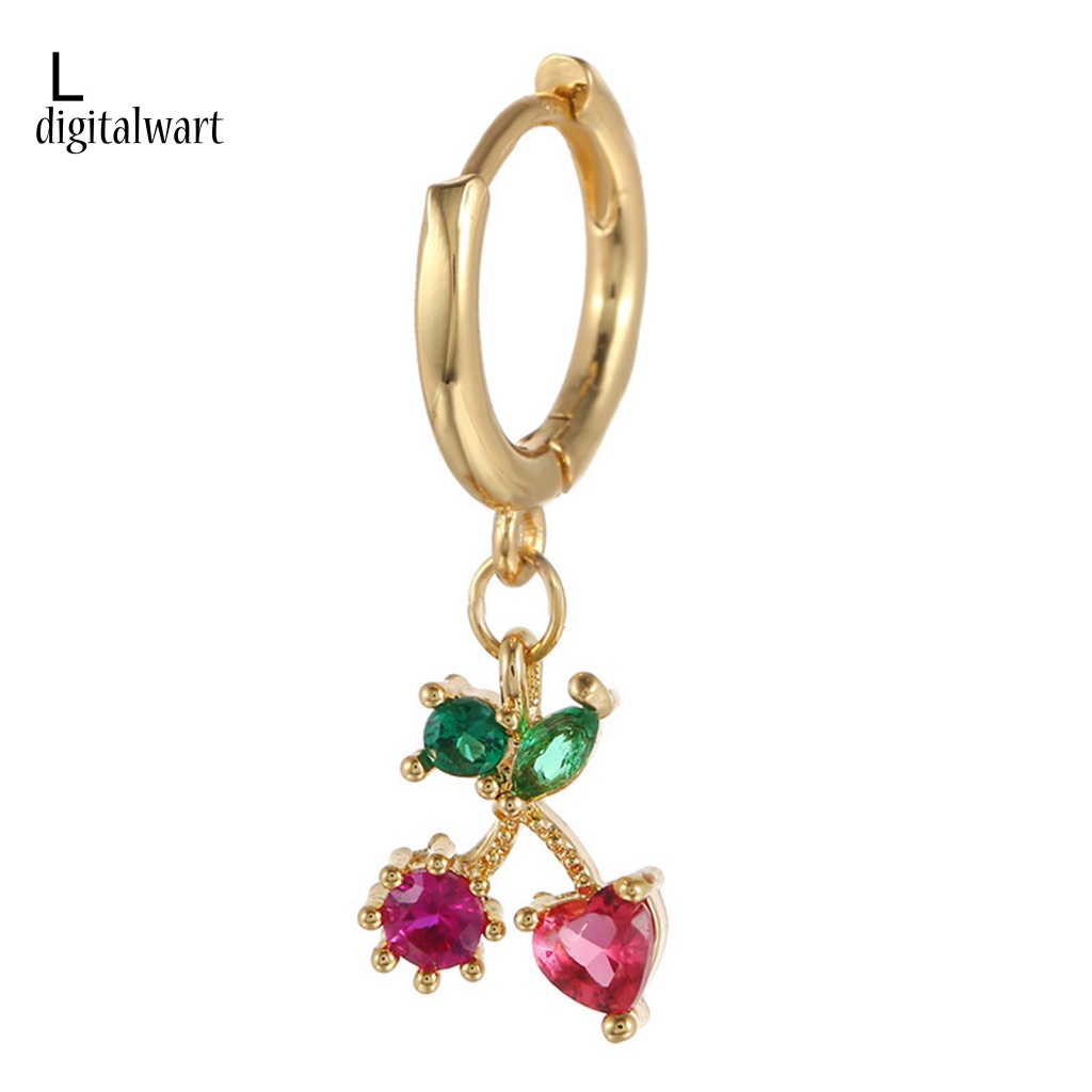 Kỹ Thuật Số| 1 Khuyên Tai Vòng Lủng Lẳng Đính Đá Hình Chùm Nho Nhiều Màu Trang Sức Hằng