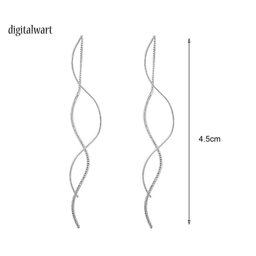 Kỹ Thuật Số| 1 Đôi Bông Tai Dáng Dài Mỏng Chống Rơi Thời Trang Cho Nữ