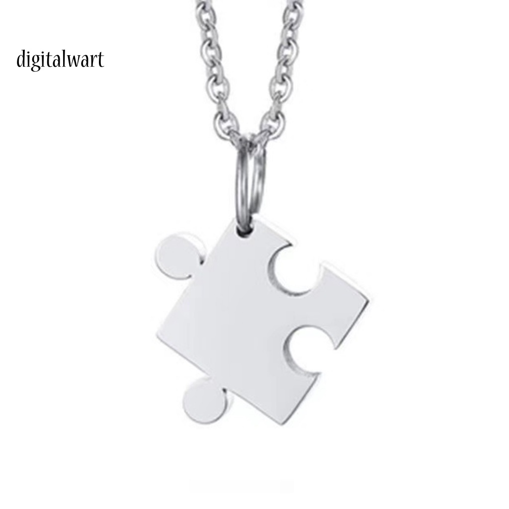 Kỹ Thuật Số| 1 Cặp Dây Chuyền Mạ Điện Hình Mảnh Ghép Trái Tim Phong Cách Punk Thích Hợp Làm Quà Tặng Cho Cặp Đôi