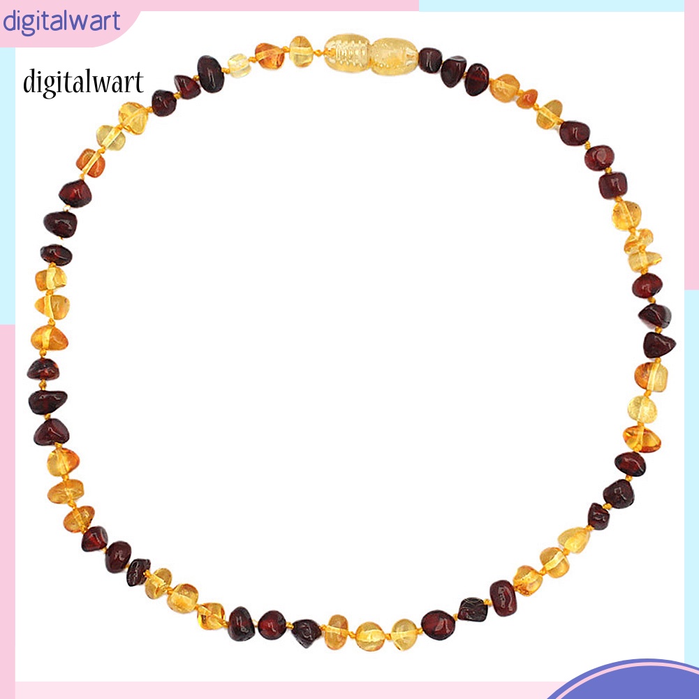 Kỹ Thuật Số| Vòng cổ Chuỗi Hạt Hổ Phách Tự Nhiên Phong Cách Retro