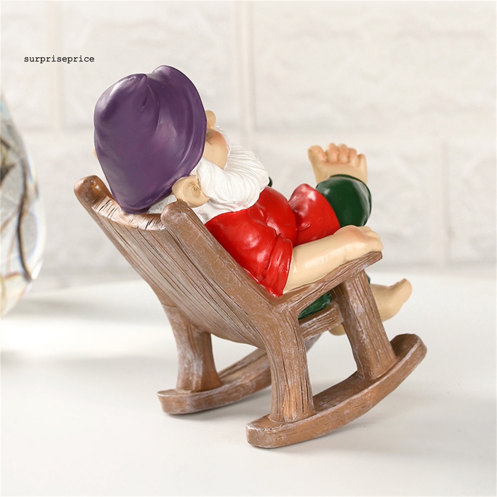 Mô Hình Tượng Gnome Nghệ Thuật Bằng Nhựa Resin Chống Chống Thời Tiết Trang Trí Sân Vườn