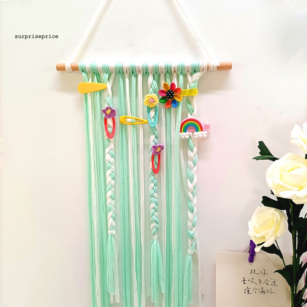 Kẹp Tóc Nơ Vải Mềm Tiết Kiệm Không Gian Màu Cầu Vồng Dành Cho Phòng Trẻ Em