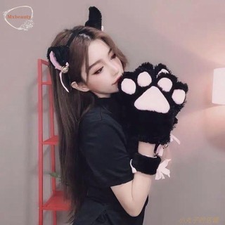 Đôi găng tay nhồi bông phối hình bàn chân mèo dễ thương cho nữ