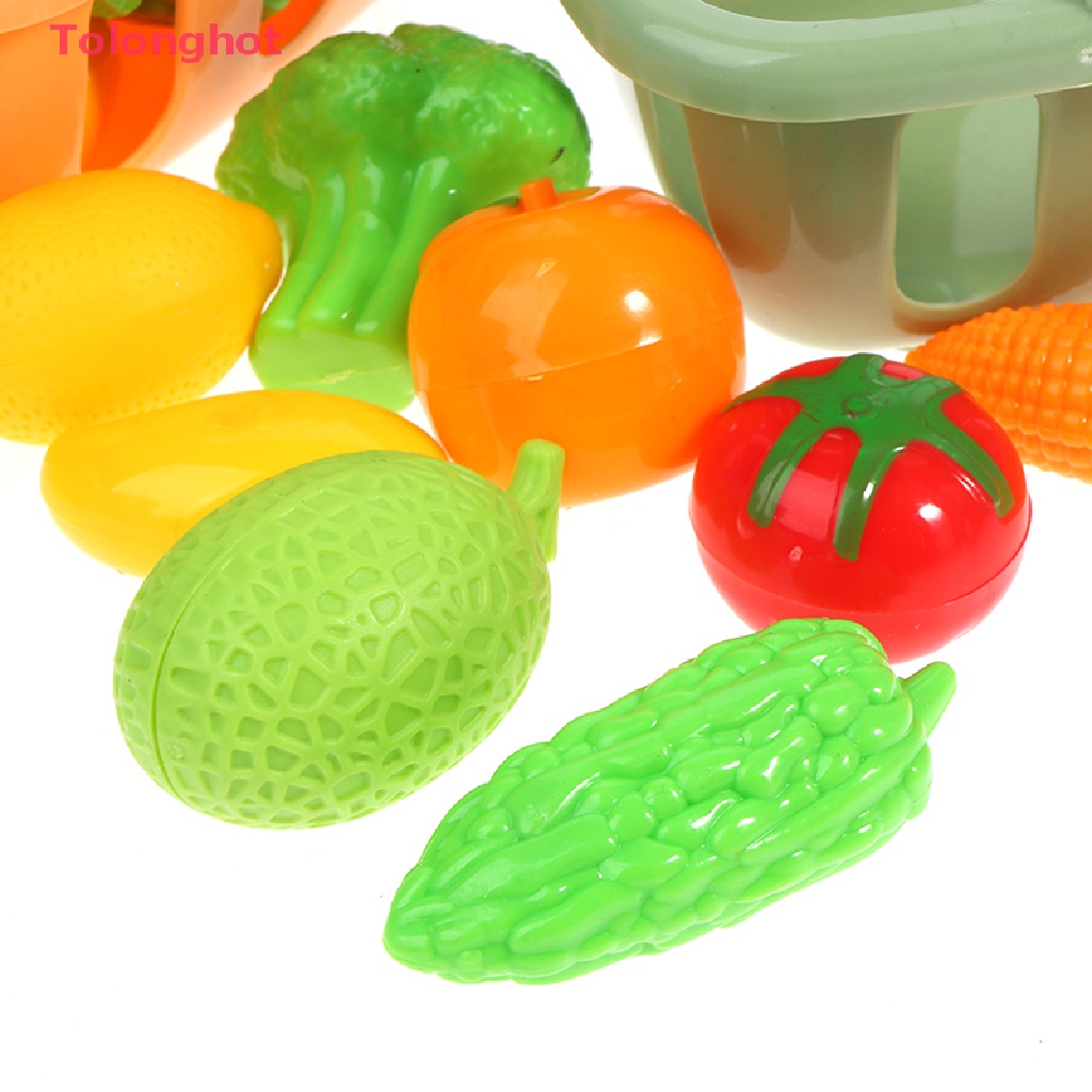 Giỏ Mua Sắm Mini Đựng Trái Cây + 10 Trái Cây Xinh Xắn