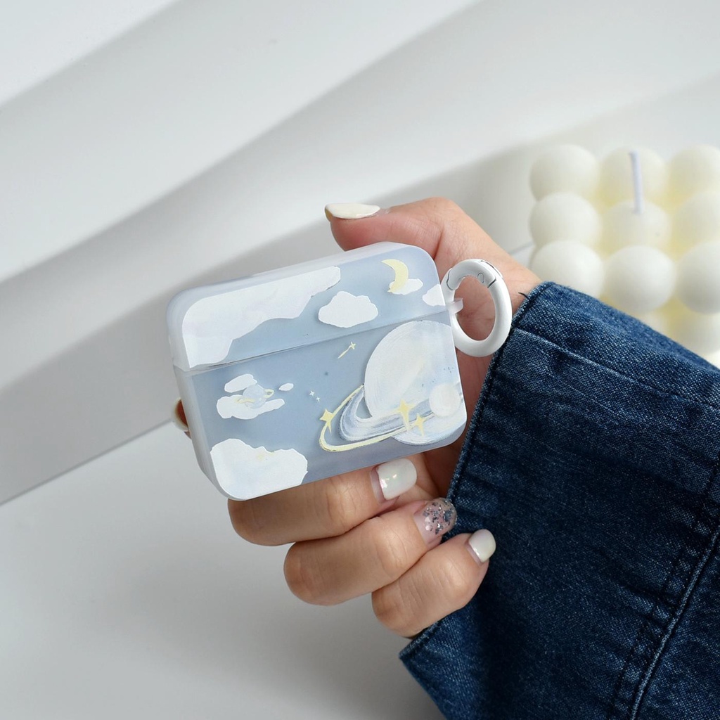 Vỏ Bảo Vệ Hộp Sạc Tai nghe không dây Airpods 1 2 GEN3 Pro2 2022 Bằng Silicon Tpu Mềm Hình Hành Tinh Sáng Tạo