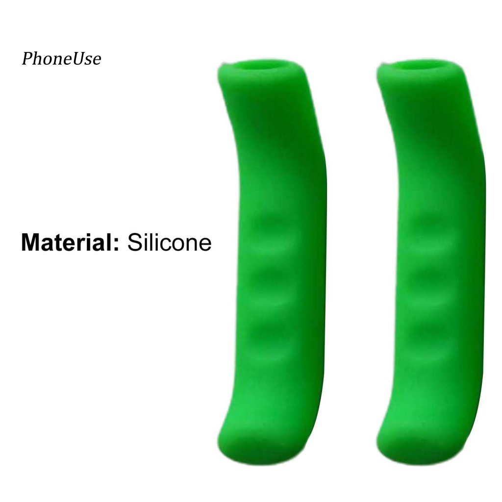 1 Cặp Vỏ Bọc Phanh Xe Đạp Bằng Silicon PU Màu Sáng Chống Trượt