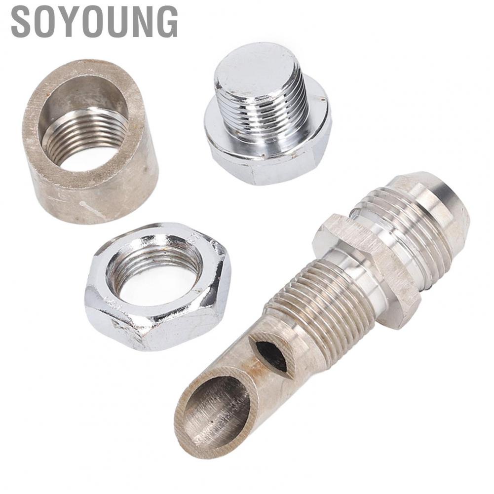 Soyoung E VAC Scavenger Kit  M18x1.5 Vacuum Plug Stainless Steel Reduce Crankcase Pressure Male 10 AN Bung for Repair
