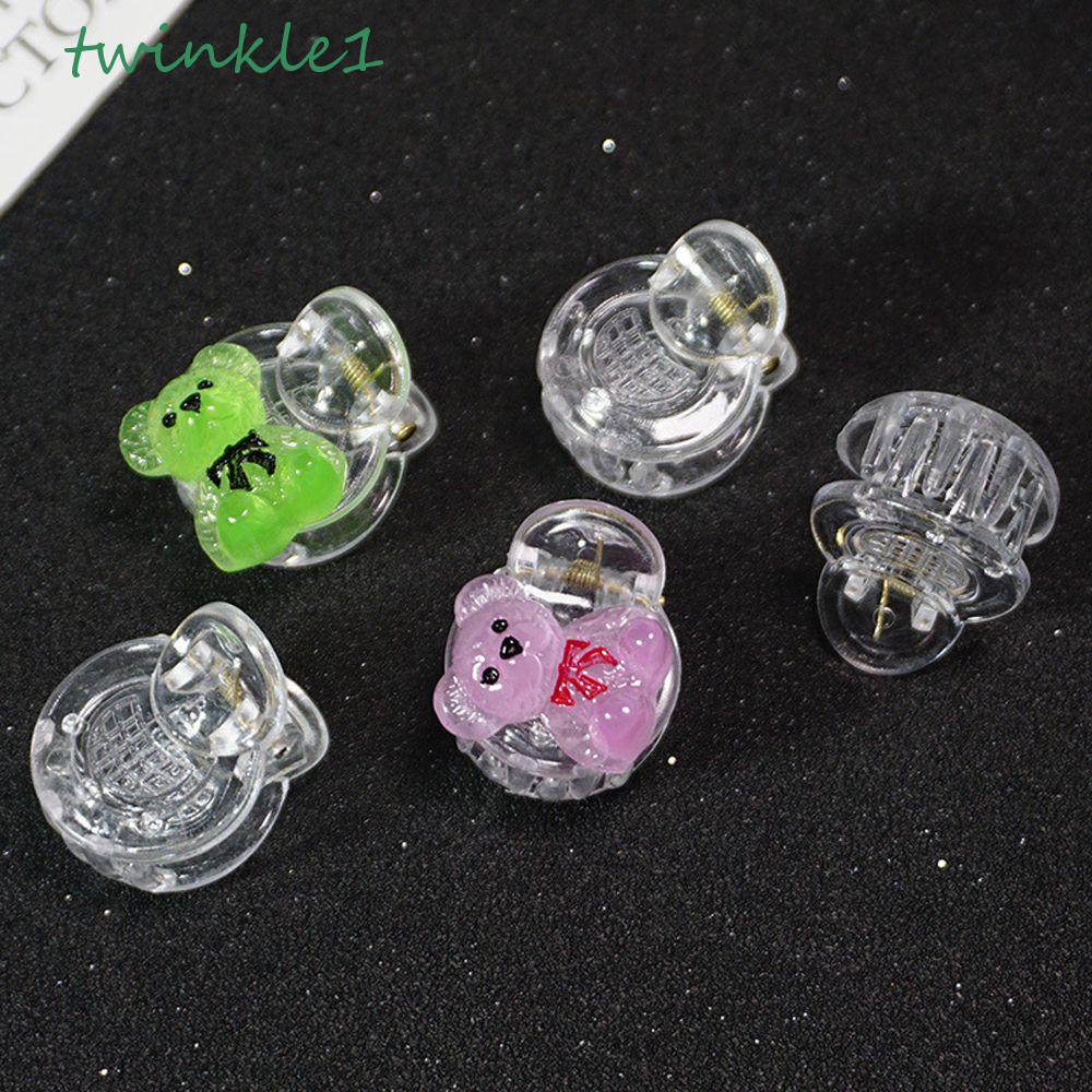 Kẹp Tóc Hình Tròn Trong Suốt Phong Cách Hàn Quốc Ngọt Ngào DIY