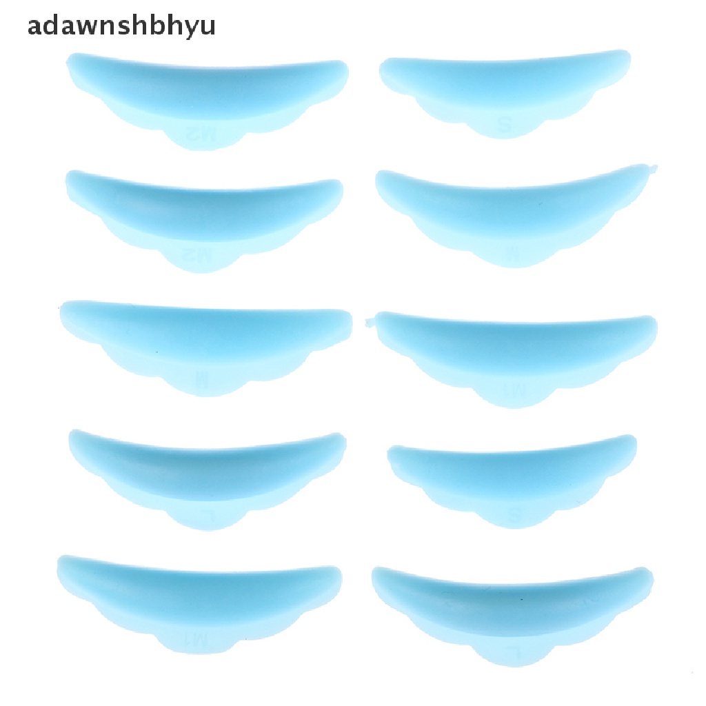 Bộ 5 Cặp Đệm Silicone Uốn Cong Lông Mi Có Thể Tái Sử Dụng Nhiều Màu