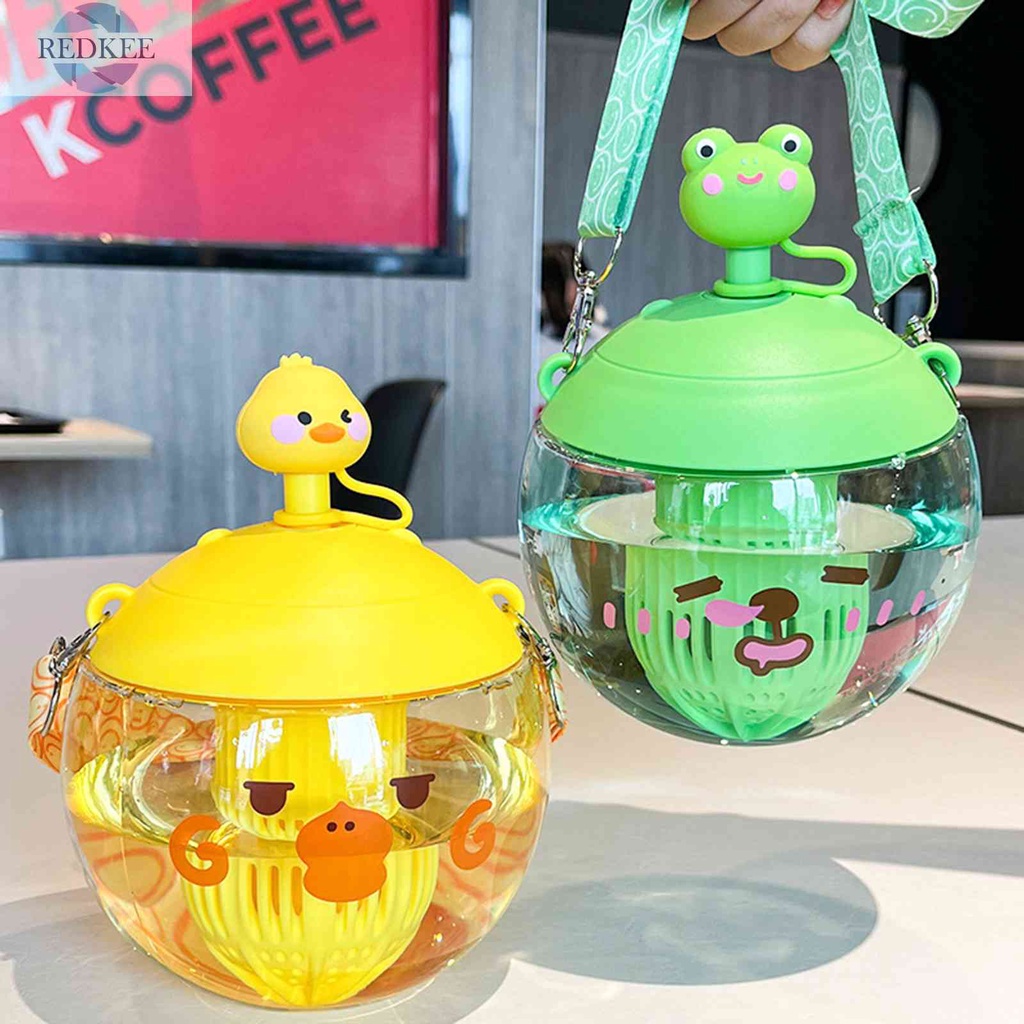 Bình Nước Thể Thao 850ml Chống Rò Rỉ Họa Tiết Dễ Thương