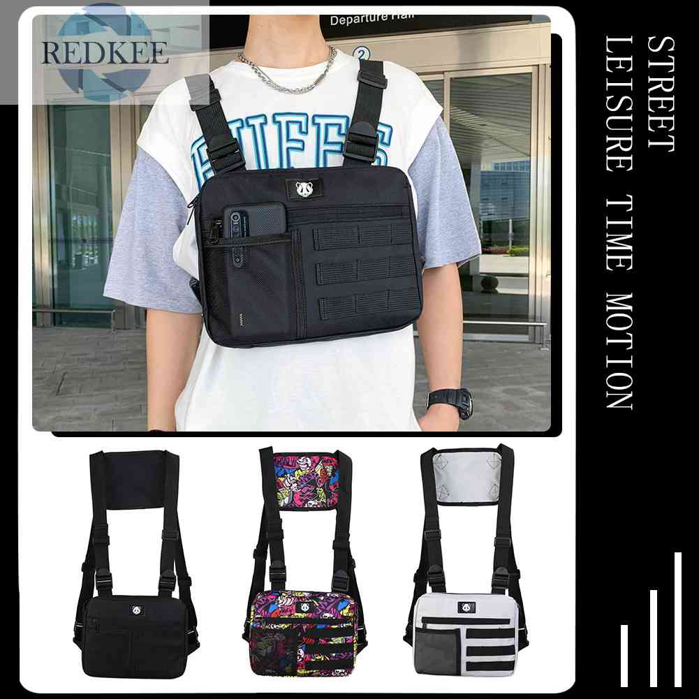 Túi Đeo Chéo Ngực Bằng Vải Oxford Tùy Chỉnh Nhỏ Gọn Tiện Dụng Cho Nam Leo Núi