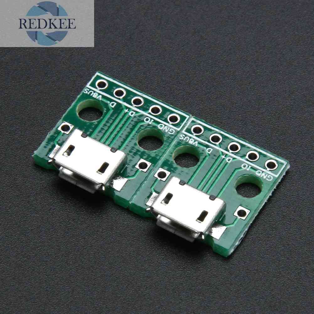 Set 10 Đầu Nối Chuyển Đổi DIP 5pin Female B type Pcb Micro USB