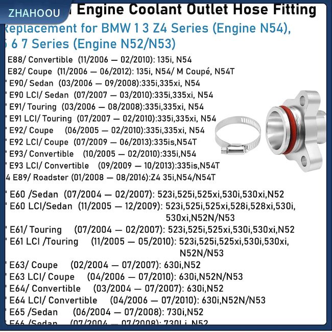 ☃Phụ Kiện Trang Trí Nhà Cửa Độc Đáo Sáng Tạo☃ Đầu Nối Ống Nước Bằng Hợp Kim Nhôm Thay Thế Kèm Kẹp Tương Thích Với 335i