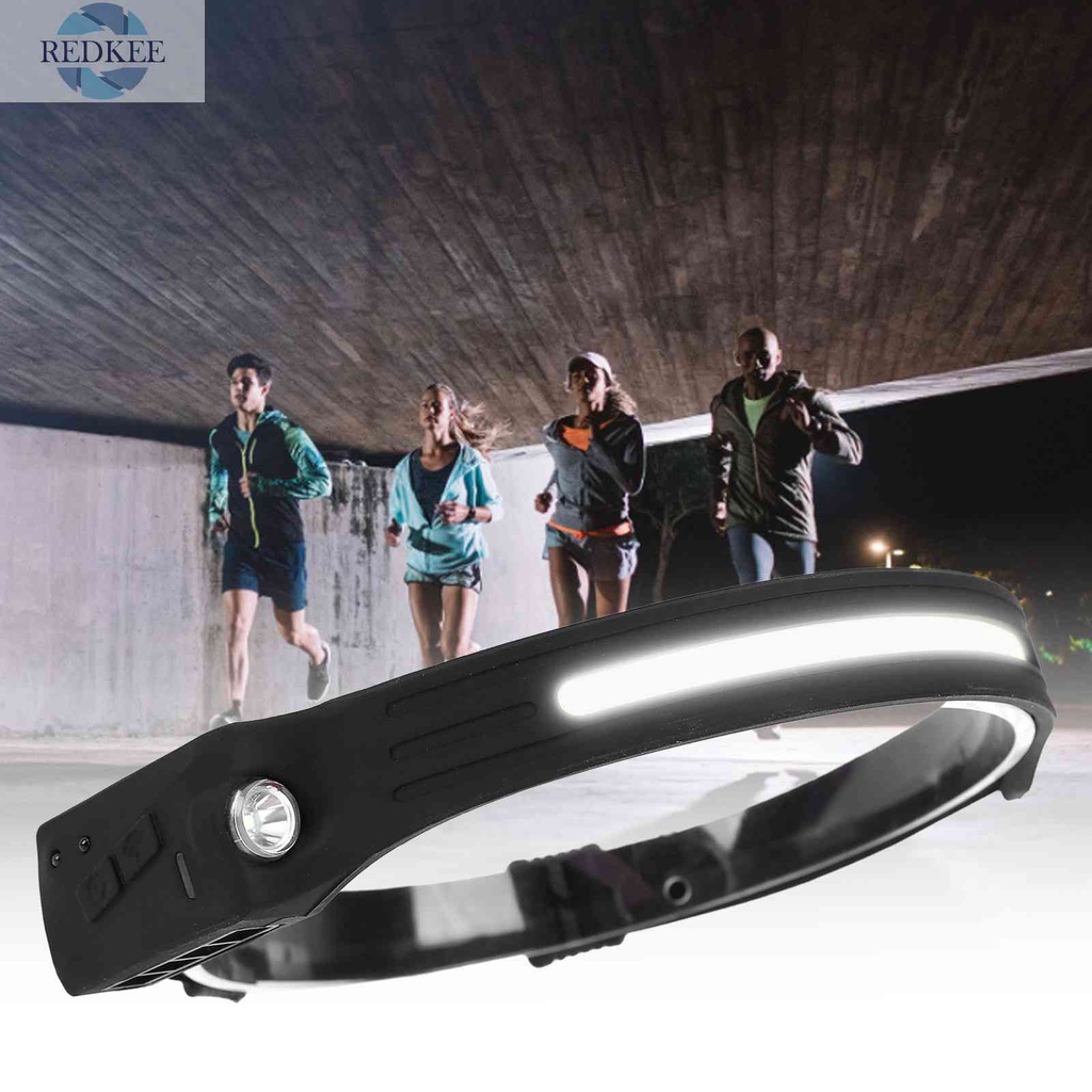 Đèn Pha LED Chống Mồ Hôi 350 / 1200mAh &amp;amp; 1 / 2 Đèn Đội Đầu Chống Thời Tiết 350Lm Sạc USB