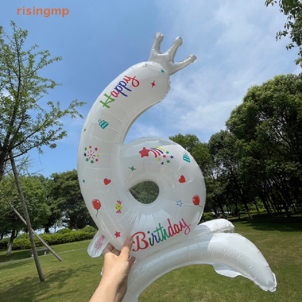 Bong Bóng Màng Nhôm 32 inch Hình Vương Miện Màu Trắng Dùng Trang Trí Tiệc Sinh Nhật / Tiệc Cưới