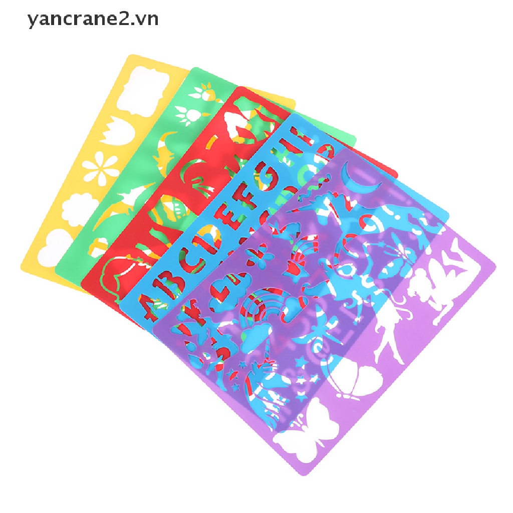 Set 20 Khuôn Vẽ Bằng Nhựa DIY Cho Bé {yancrane2.vn}